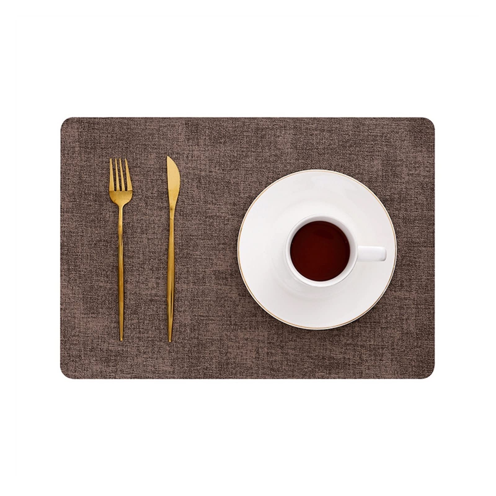 Confezione 4 Tovagliette In Finta Pelle, Impermeabili E Antiscivolo, 30x45 Cm, Per Cucina E Tavolo