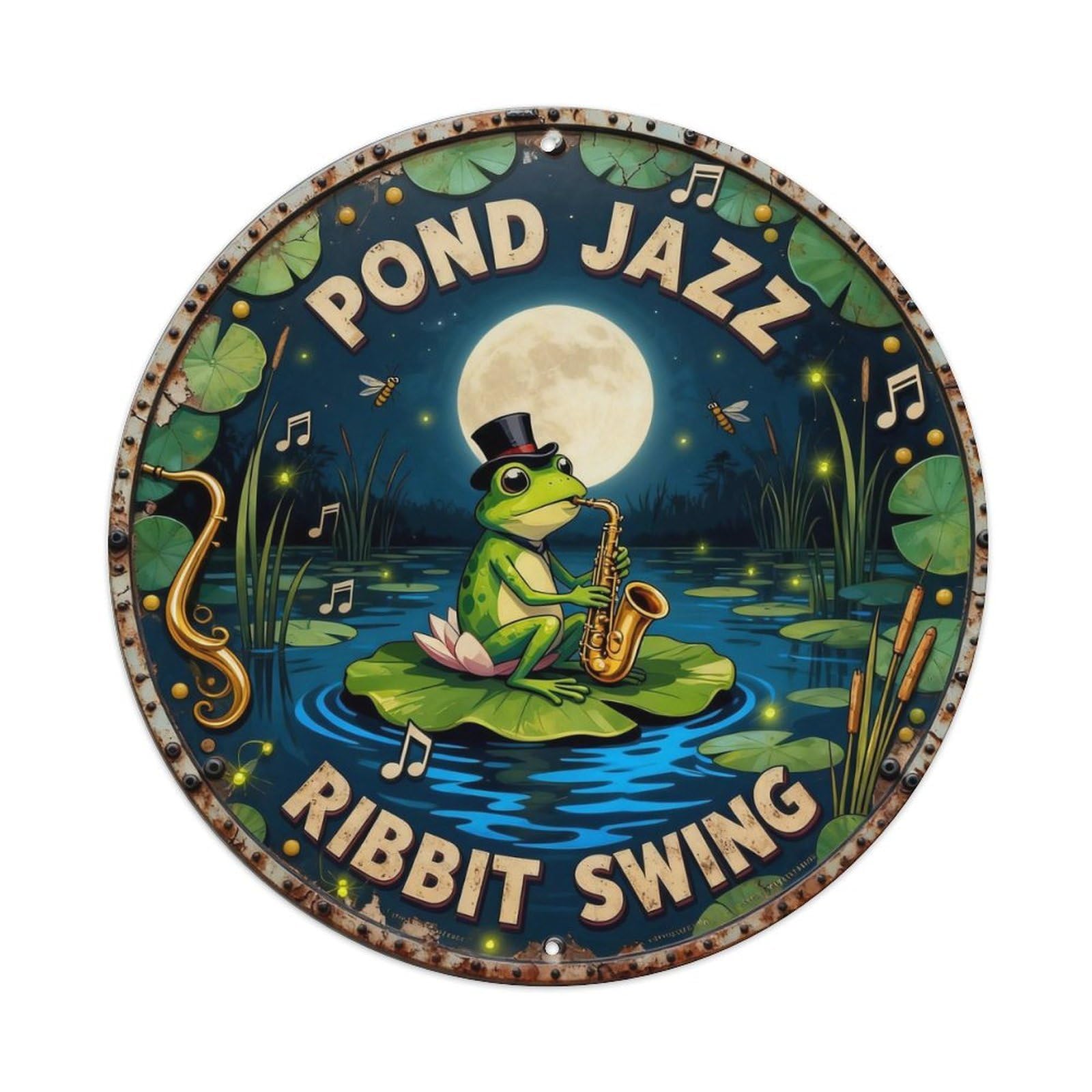 Pond Jazz Sign Metal Tin Sign Plaque