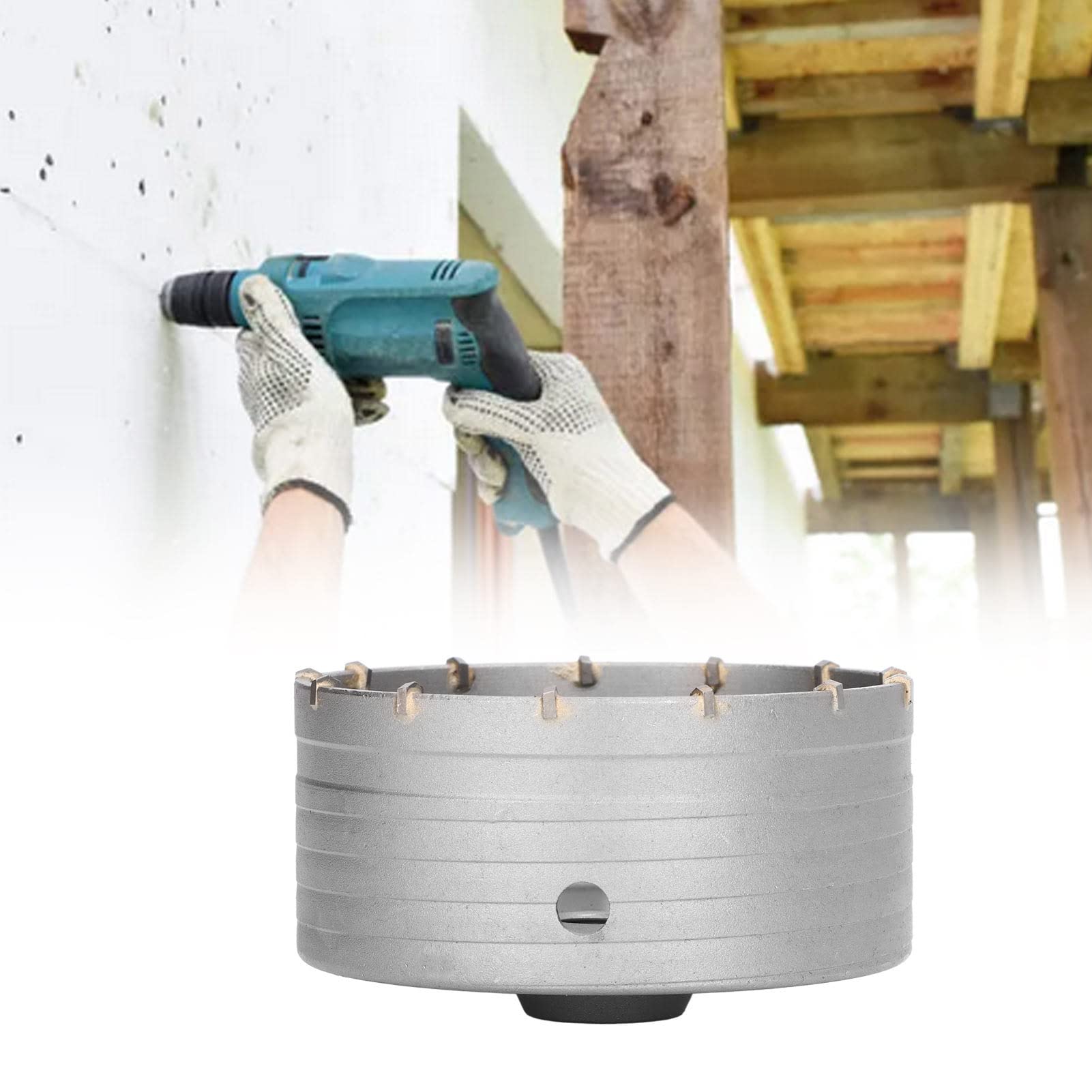 Marteau électrique scie cloche murale en carbure cémenté ouvre-trou creux professionnel coupe-trou en béton pour percer la coupe dans la pierre de mur de brique 130 mm 5,1 pouces