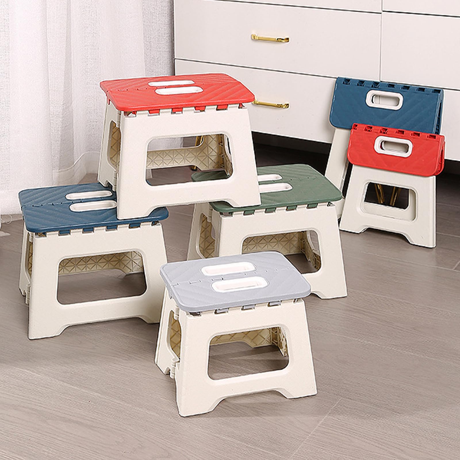 Sgabello Pieghevole Zeller In Plastica - Portata 150 Kg, Certificato TÜV, Con Maniglia - Foto 6