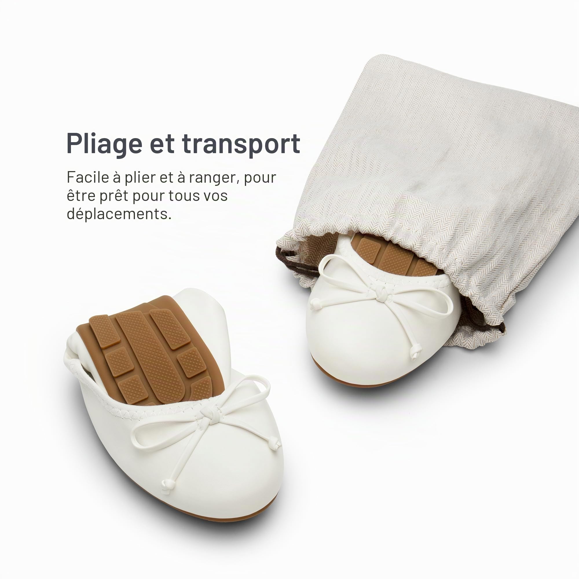 DREAM PAIRS Ballerines Femme Chaussures de Plates Femme Légères et Confortables, Pliables Chaussures a Enfiler Femme
