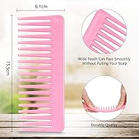 Vista 33 de Patelai Wide Tooth Comb Large Hair Detangling Comb for Curly, Wet Dry Hair, No Handle Detangler Accessories(White, Cyan)