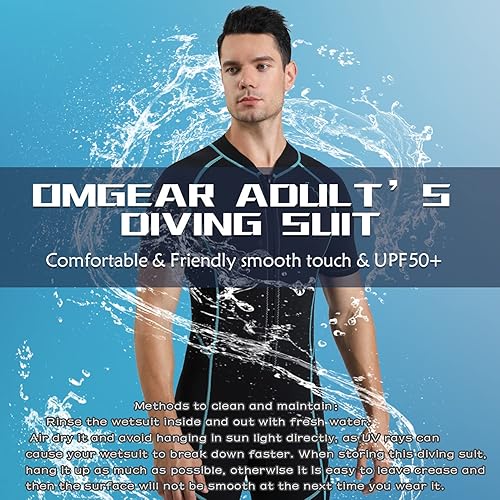 Miniatura 4 de OMGear Traje de neopreno para mujeres y hombres de 0.079 pulgadas y 0.118 pulgadas para agua fría, traje de baño térmico de cuerpo cortocompleto