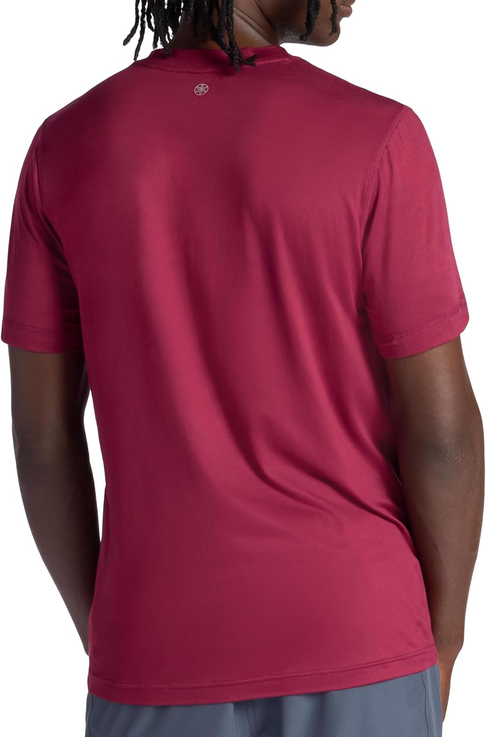 Gaiam Mens Everyday Basic Crewneck Top, Standard Fit, Stretch Midweight Material - Image 2