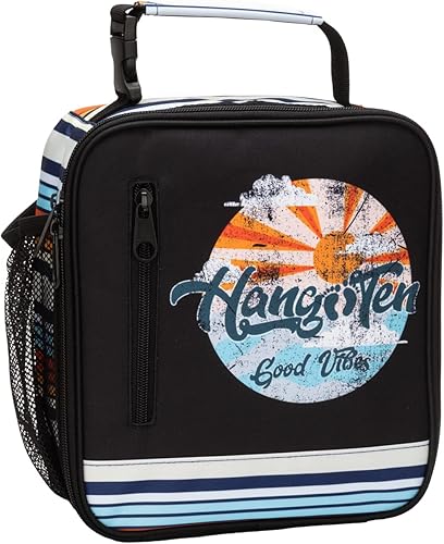 Hang Ten Lonchera básica aislada para la escuela y el trabajo, lonchera térmica reutilizable de oficina para niños, niñas, hombres, mujeres (buenas