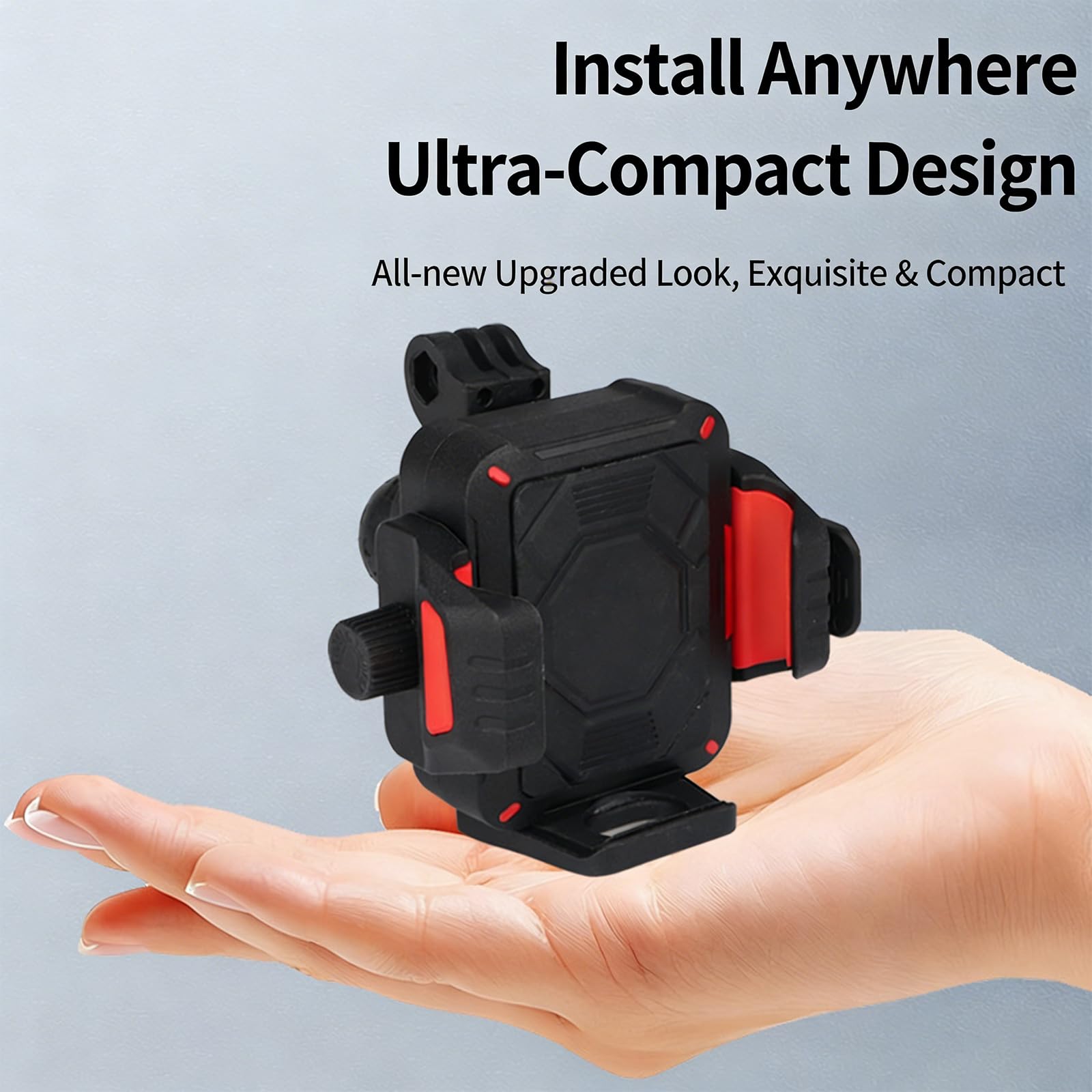 Supporto girevole per telefono impermeabile e supporto di ricarica USB C per manubrio/retrovisore montato sulla bici