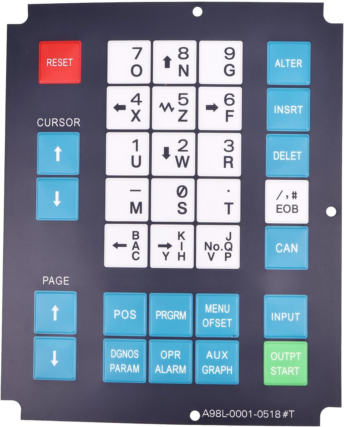 Keypad Keysheet A98L-0001-0518#T for 32 Key Membrane Switch 0T 0TA 0-TB 0-TC 0-TD MDI Manual Data Input keypad