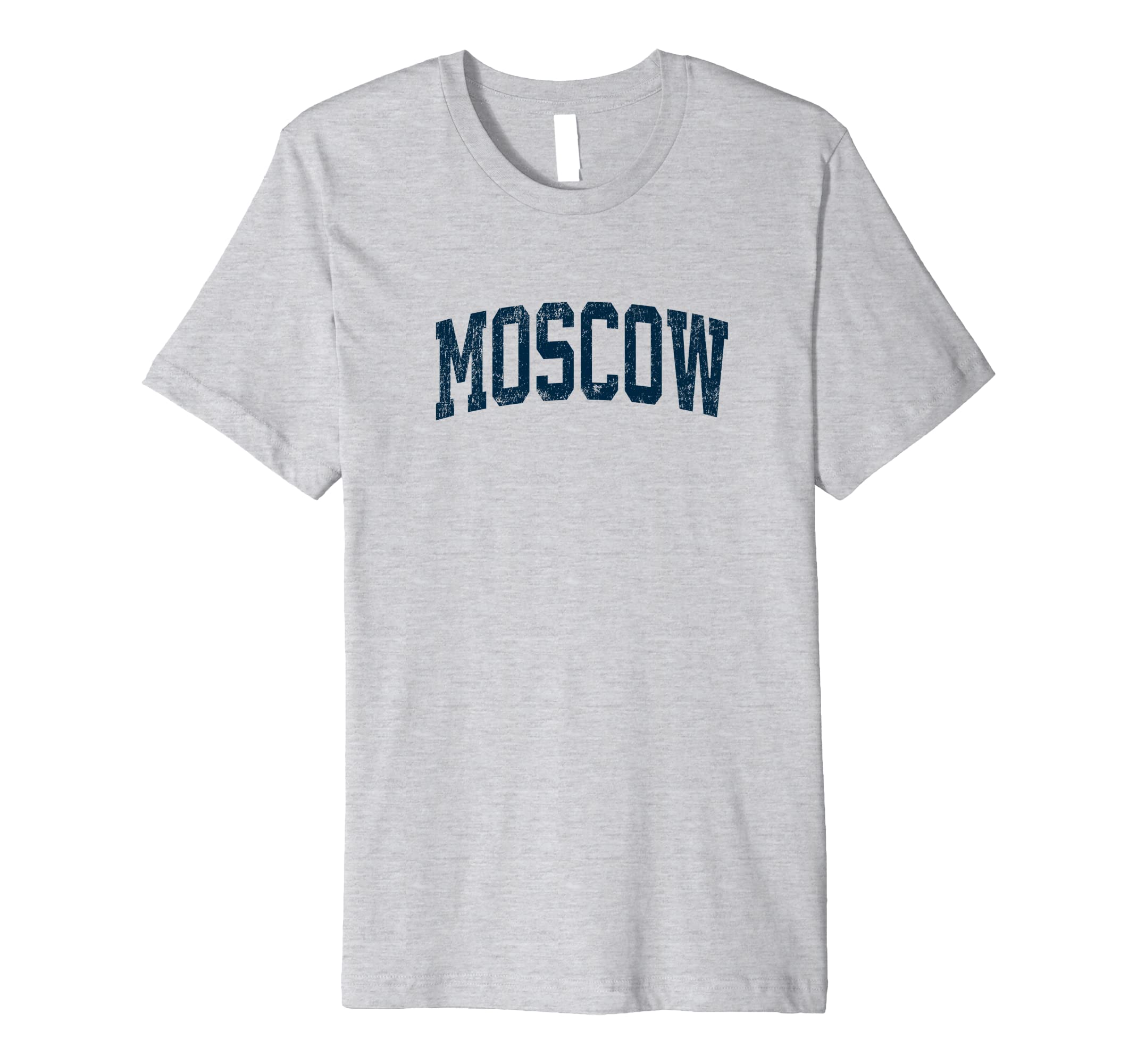 Moscow ID Retro Shirts & GiftsMens Moscow Idaho ID Vintage Athletic Sports Navy Design Premium T-Shirt