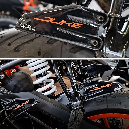 Miniatura 4 de Resin Bike Adhesivos 3D para Motocicleta Compatibles con KTM Duke 125 200 250 390-2017-2023. Protecciones del Umbral de las Puertas contra Impactos