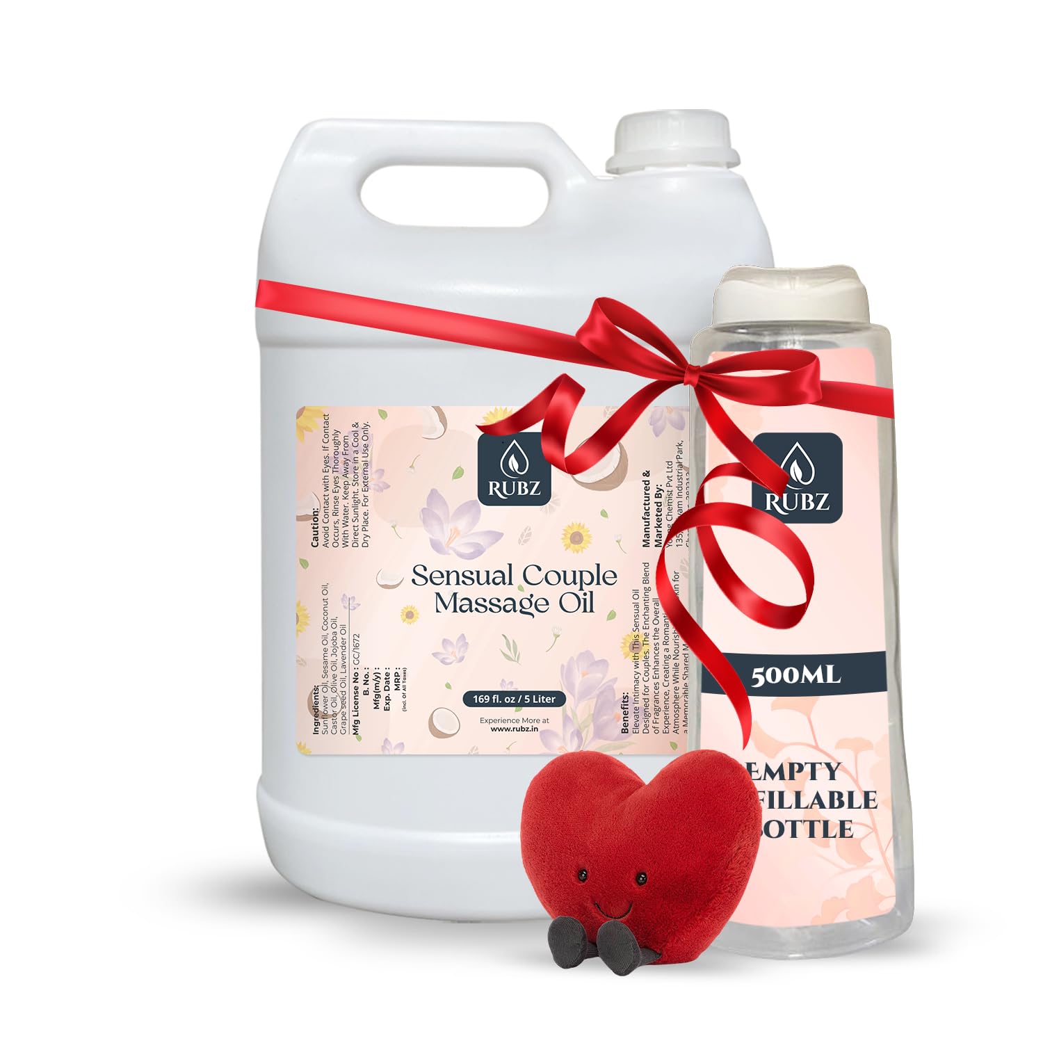 Rubz Sensual Couple Massage Oil | Relaxing, Soothing & Destressing Body Massage Oil for Women & Men | Best for Aromatherapy & Full Body Spa | 5 Litre (B0CTMGD5VS) Amazon Price History, Amazon Price Tracker