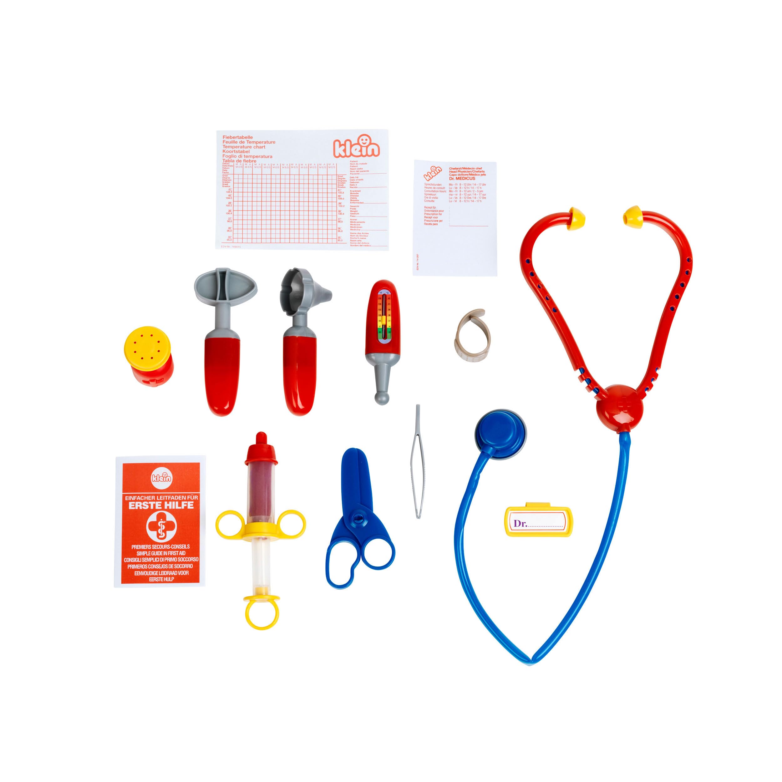 Theo Klein 4685 Doctor's Case , big , Suitcase with lots of instruments , Including Stethoscope , syringe , Thermometer and many more , Toys for Children Aged 3 and over