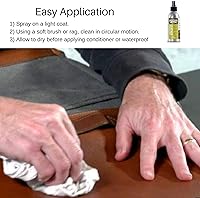 Vista 2 de Limpiador de cuero con pH equilibrado (8 onzas) para gamuza, nobuck y cualquier cuero Protege bolsos, zapatos, chaquetas, sofás, interiores
