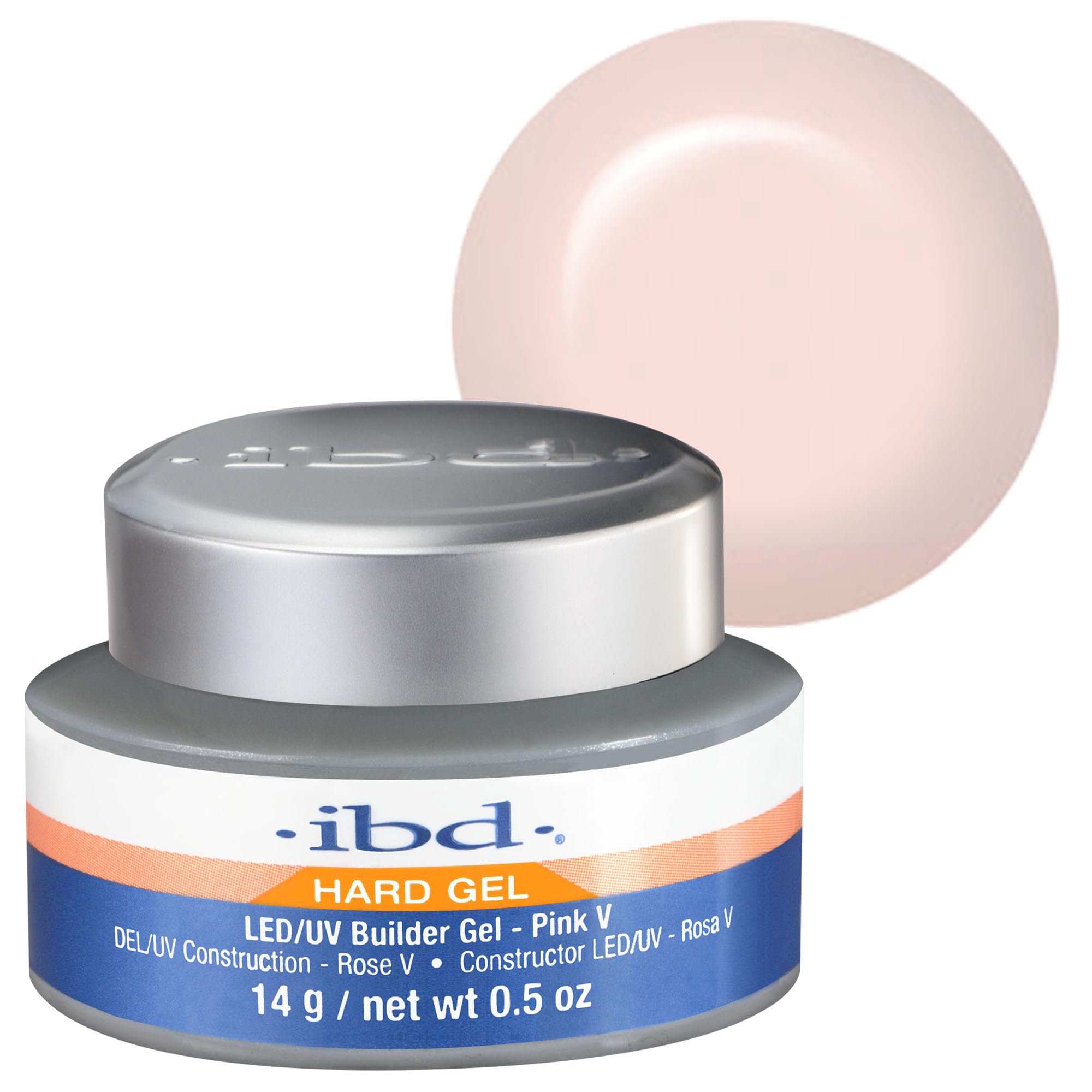 IBD Hard Gel – LED/UV Builder Gel Pink V, 1er Pack (1 x 14 g) – MADE IN USA – Nagelaufbau zu Hause – ohne Termine und laute Nagelstudios