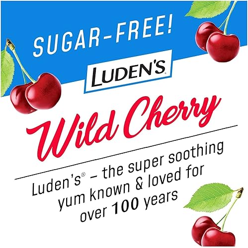 Miniatura 2 de Luden's - Gotas para la garganta, sin azúcar, cereza silvestre 25 cada una (paquete de 12)