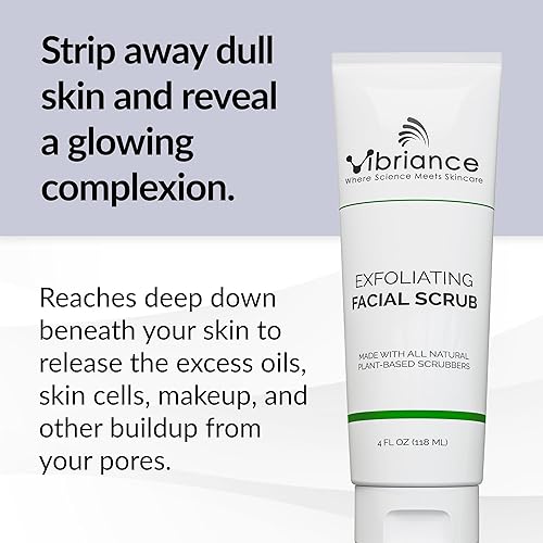 Miniatura 2 de Vibriance Exfoliante facial ultra suave, 4 onzas líquidas, lavado facial exfoliante que desobstruye los poros, exfoliante sin sulfatos y parabenos