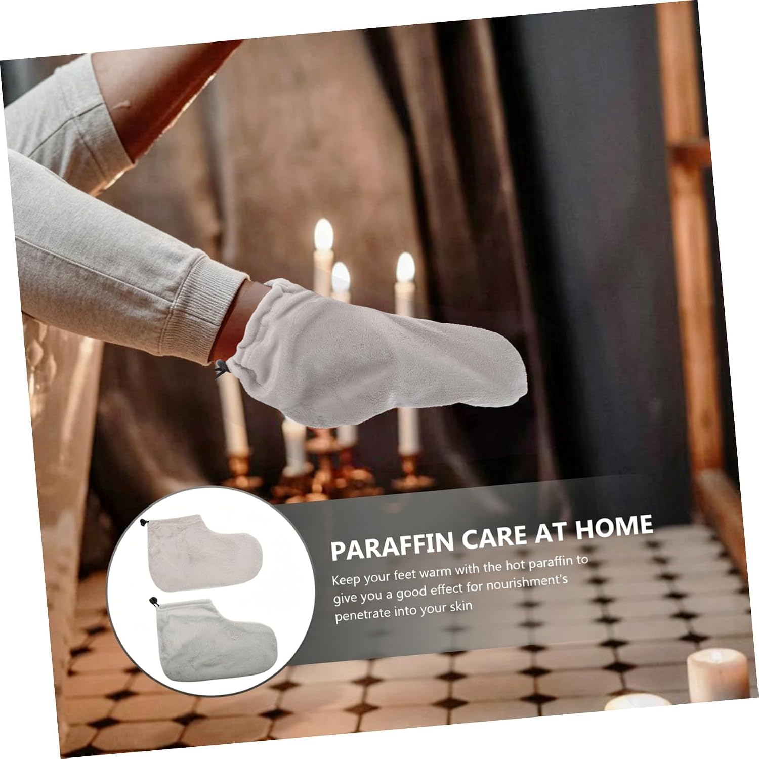 1 Pair Wax Warm Foot Cover Accessories