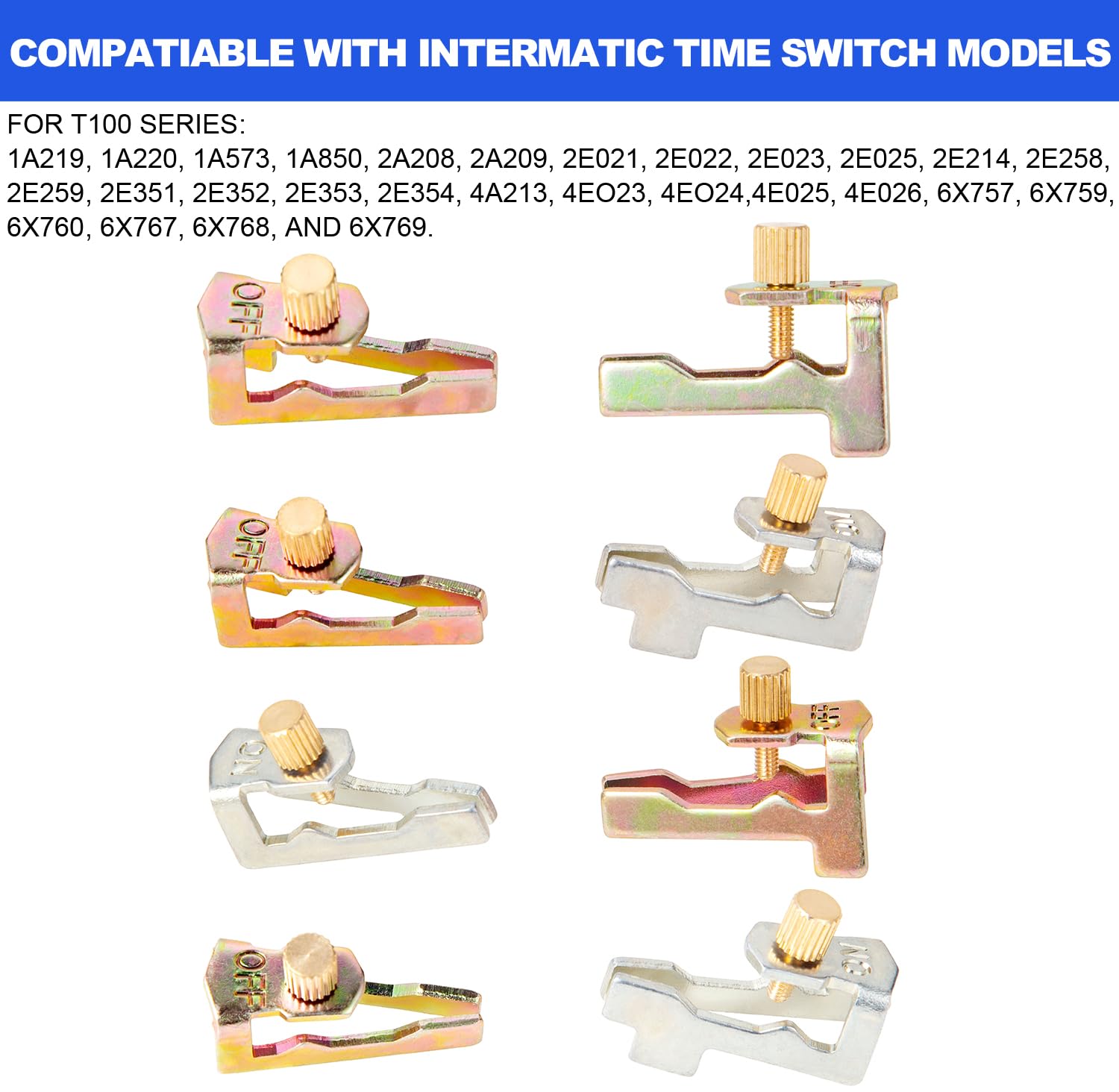 Ersatz-Clips Für Intermatic Pool-Zeitschaltuhr – 6 Stück (3x ON, 3x OFF) | Kompatibel Mit T100 Serie, T101, T104, 156T1978A