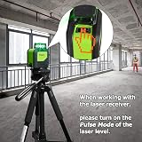 Huepar LR-6RG Laser Detector only for Huepar Laser Level with pulse mode, Digital Laser Receiver detect Line Lasers Up to 60m/196ft for Red&Green Laser Beams, Three-Sided LED Display, Clamp Included - 2