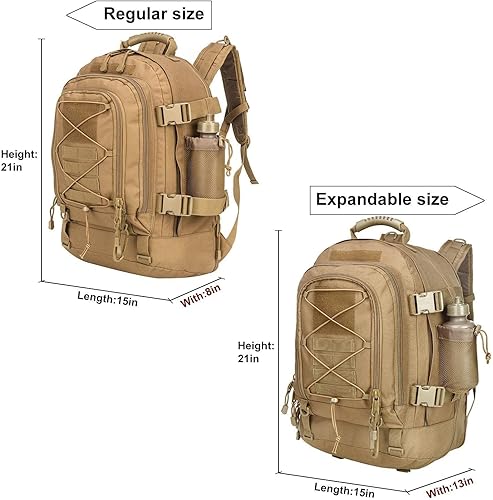 Miniatura 7 de Mochila táctica militar del ejército  Paquete de asalto para hombres, mochilas Molle, bolsa de 3 días para senderismo, camping, viajes, caza,