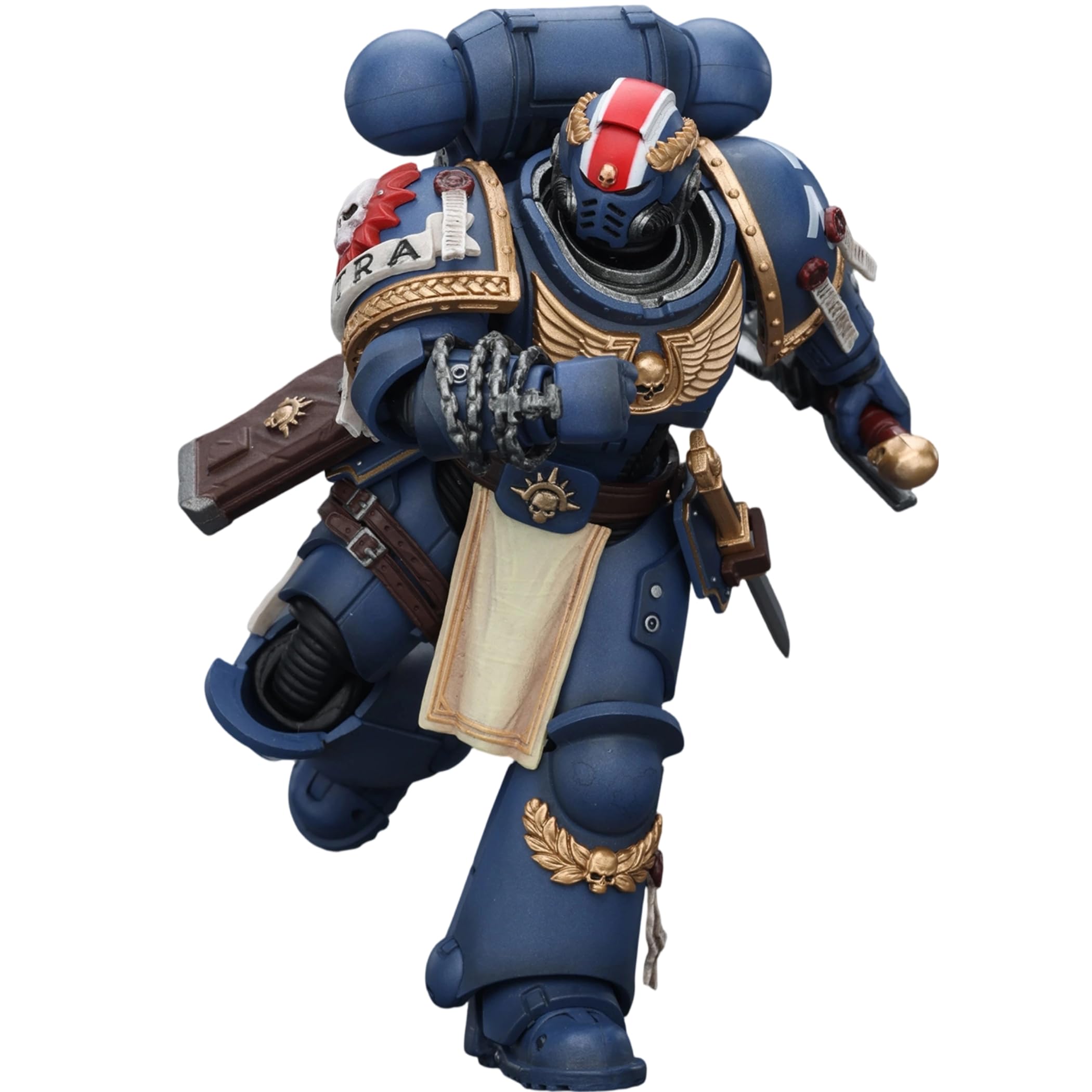 JOYTOY Titus with Laurels of Victory Warhammer 40K 1/18 Figurka akcji Ultramarines Titus with Laurels of Victory 11,2 cm Model kolekcjonerski Prezenty urodzinowe