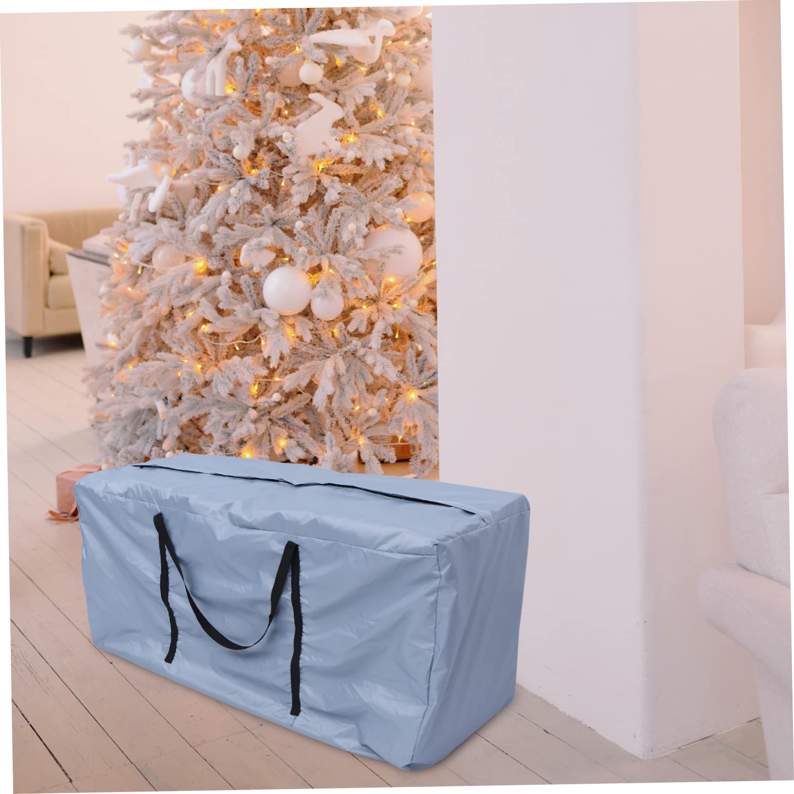 WOONEKY Borsa Per Albero Di Natale Contenitore Organizer Superficie Liscia Maniglia Resistente Zip Di Adatto Per Uso e Protezione Da Polvere