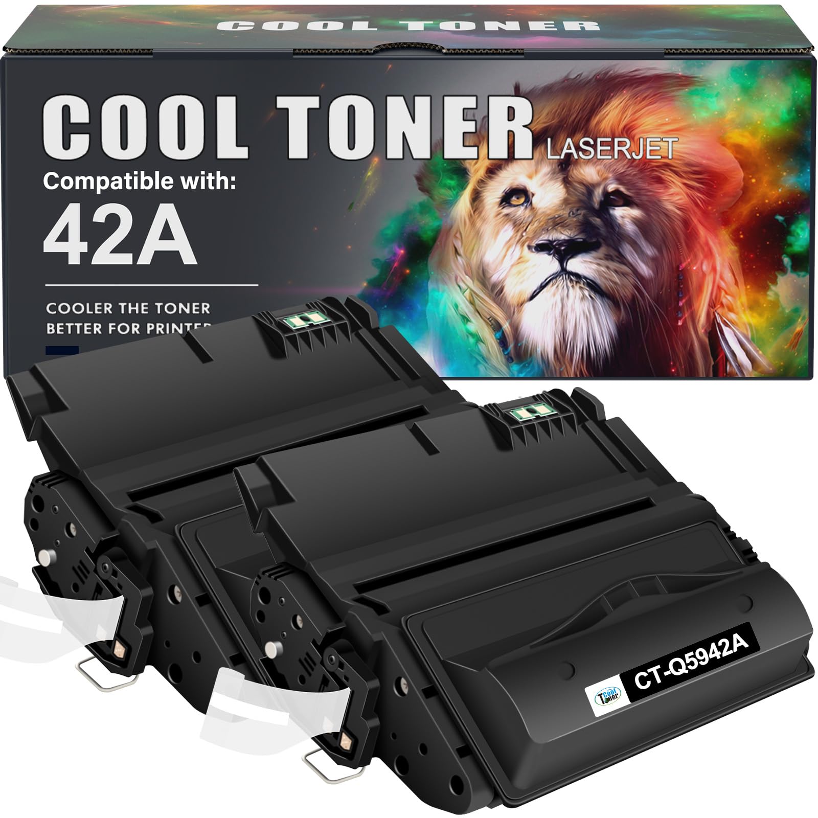 Cool Toner Compatible Toner Cartridge Replacement for HP 42A Q5942A 42X Q5942X Q1338A for HP 4250 4200 4350 4300 4250N 4240 4350N 4250TN 4250DTN