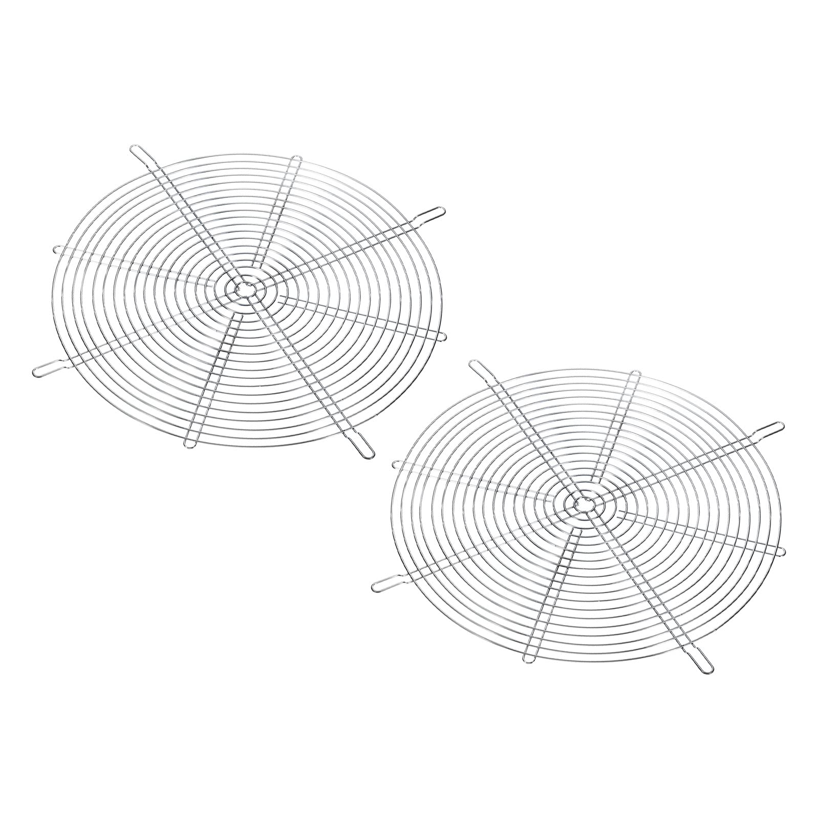 PATIKIL 300mm Ventola Dito Griglia, 2pz Metallo Griglia Protezione Protezione con Vite per Ventola Copertura Protettiva Fai-da-Te, Argento