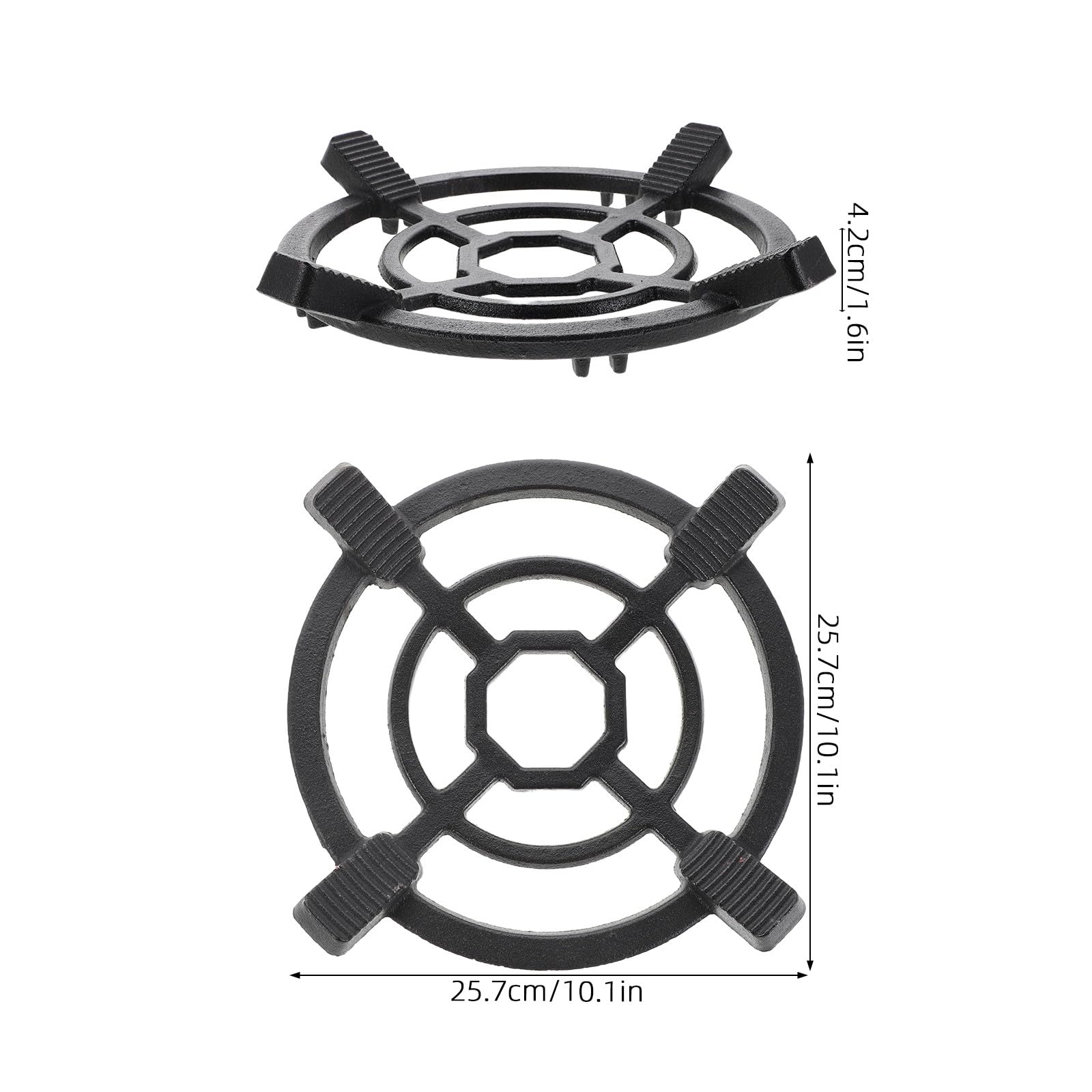 BESPORTBLE Reductor de rejilla para cocina de gas, para estufa, cocina a fuego lento, cafeteras, cafeteras, sartenes y utensilios de - Soporte para rejilla de color negro
