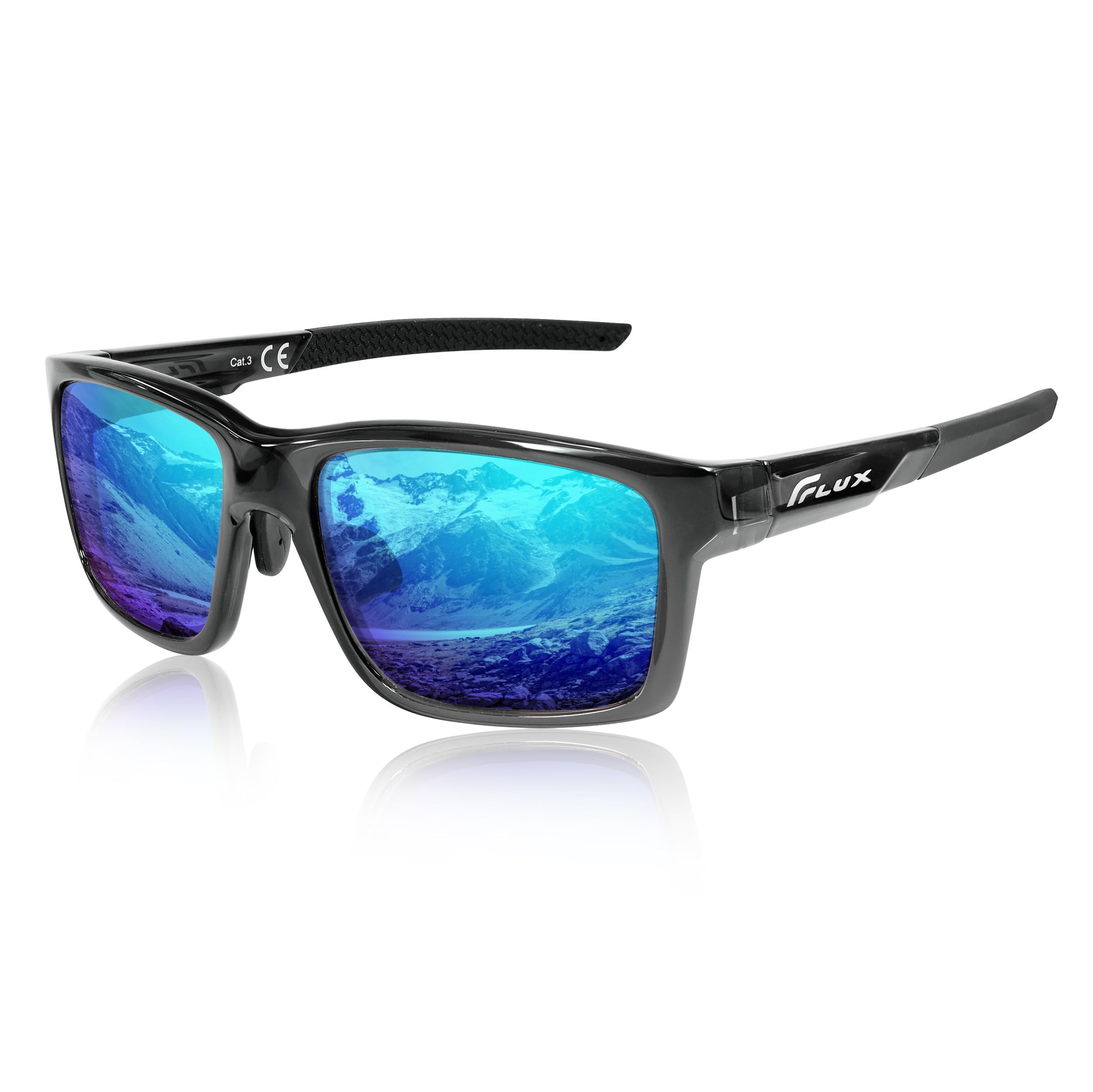 SUN'D Ice Blue Mirror Occhiali Sportivi Polarizzati Con 3 Lenti Magnetiche, UV400, Per Beach Volley, Padel, Running, Ciclismo E Trekking