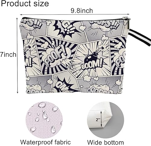 Miniatura 7 de Bolsa de cosméticos de Halloween, bolsas de maquillaje para mujer, bolsa de maquillaje de Halloween con cremallera, estuche de belleza, bolsa de