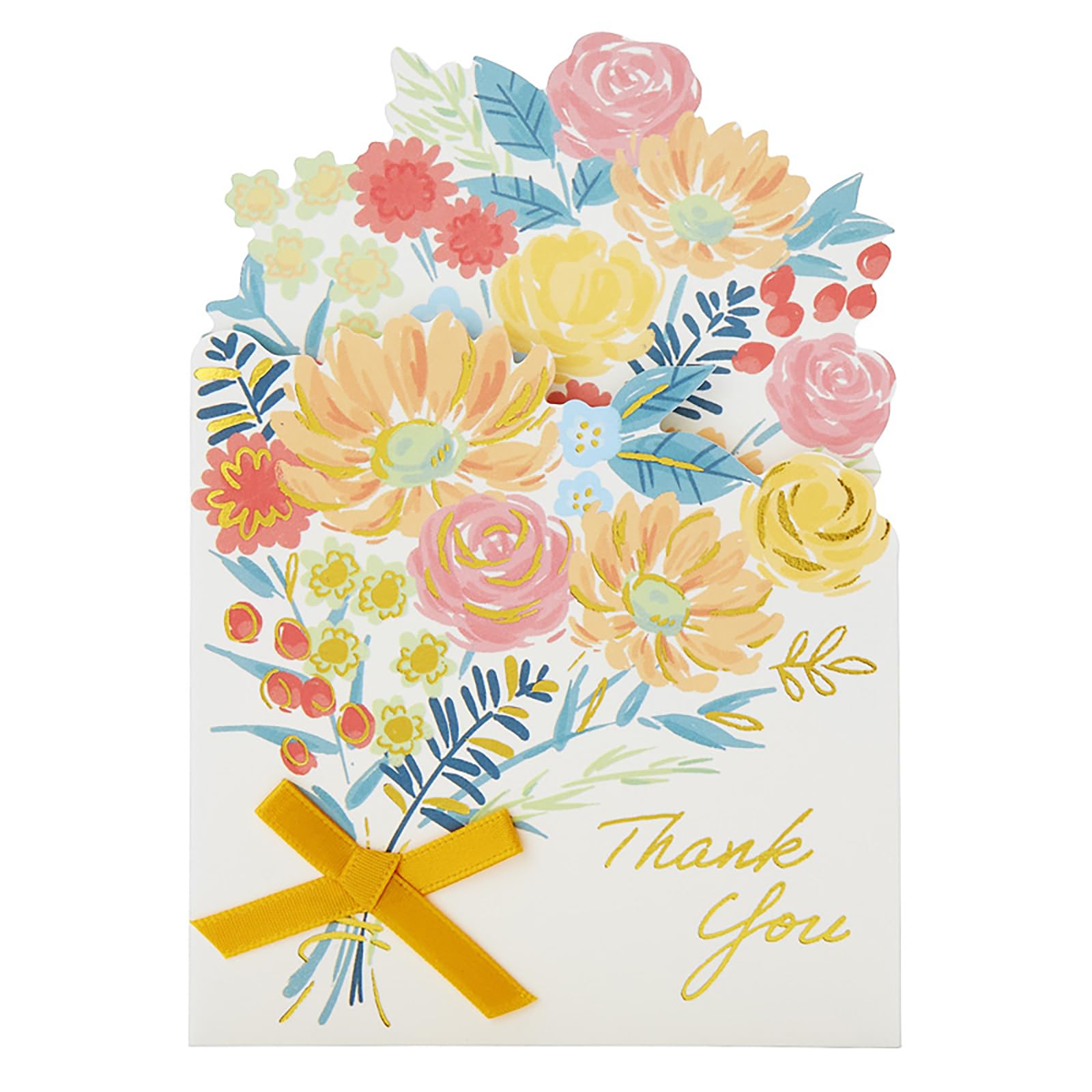 Amazon.co.jp: Sanrio Message Card, Thank You, Bouquet Yellow