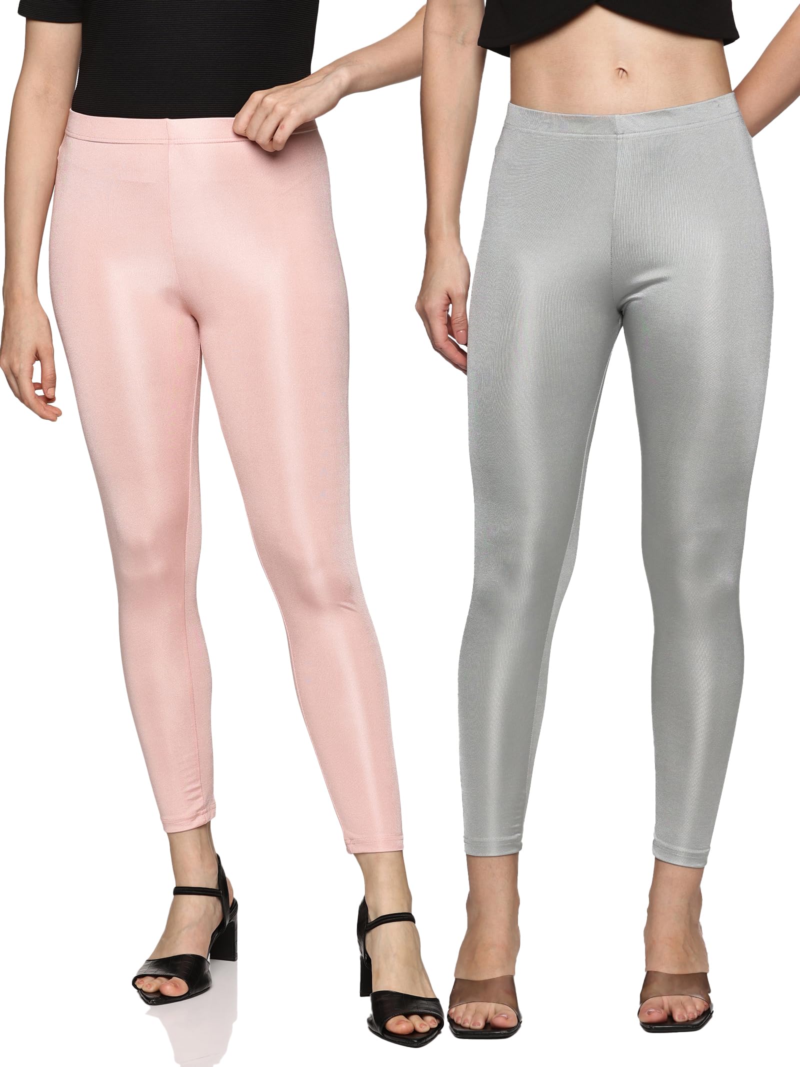 coppersmith Shimmer Leggings for Women Ankle Length-picture-40