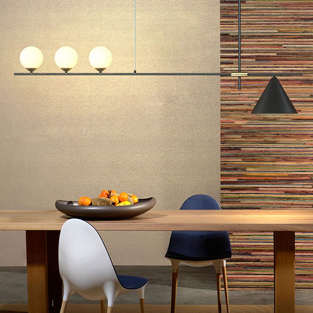 Lampada Di Design,Ristorante Bar,G4 E27 Ou Ti Postmoderna Lusso Leggero Striscia Lunga Lampadario,Nordic Semplice Creativo Individuo Linea Lampadario-Nero. 3 più 1 testa