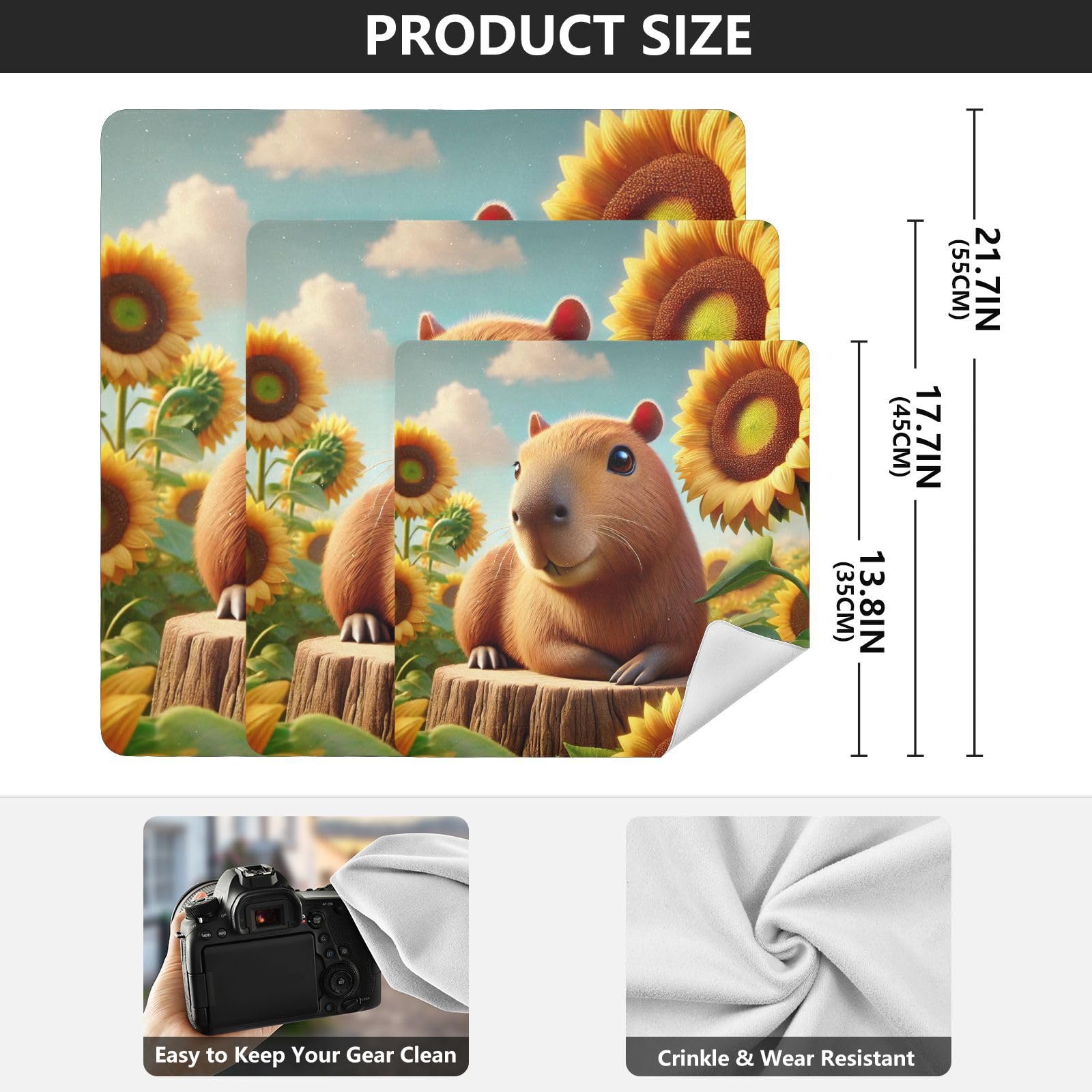 Capybara Sunflower Protective Wrap 13.8