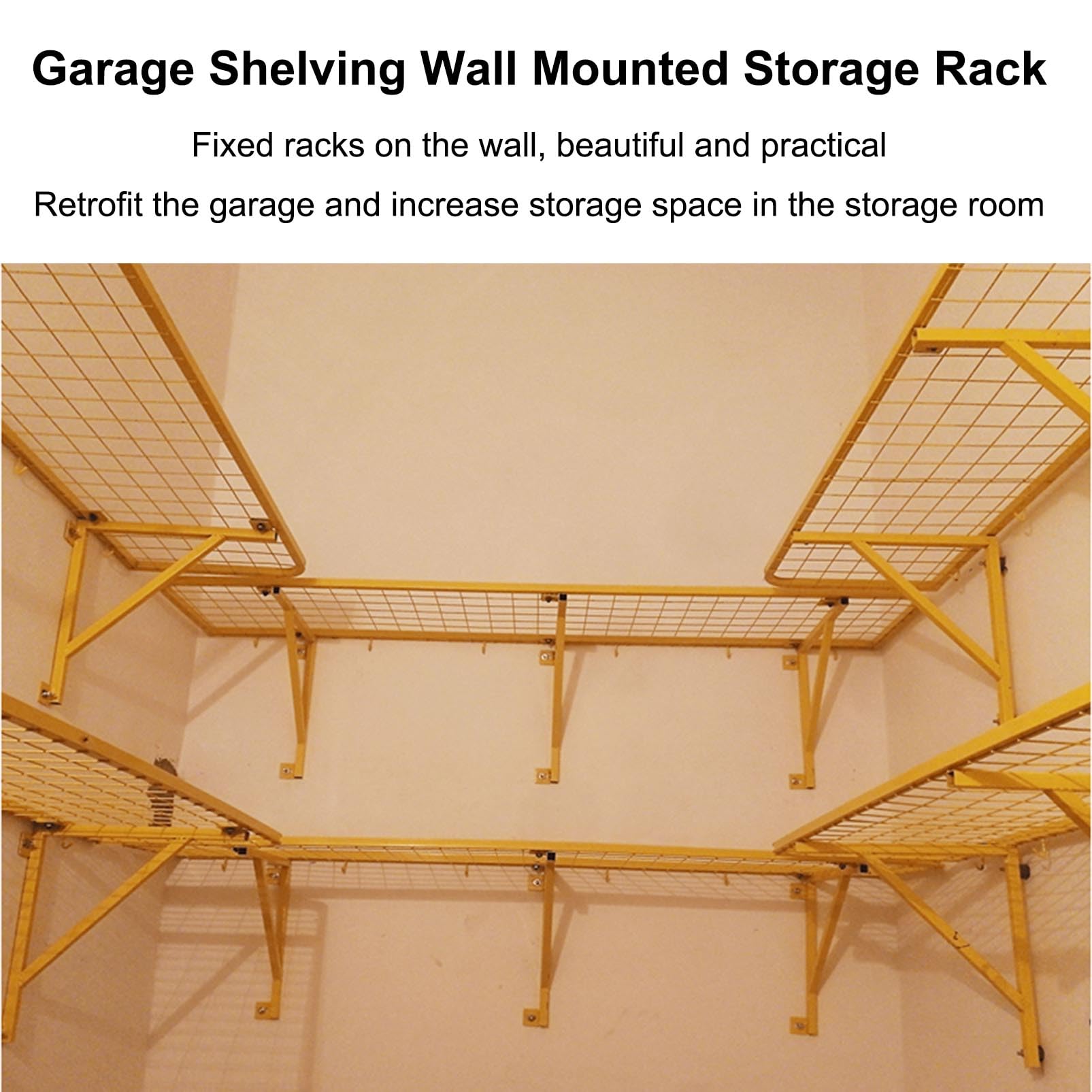 Scaffale da parete resistente, in metallo, per garage, cantina, cucina, ideale per attrezzi, dispensa, negozio, capannone, magazzino