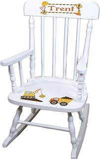 MyBambino Personalized Construction Theme Rocking Chair Toddler Boy