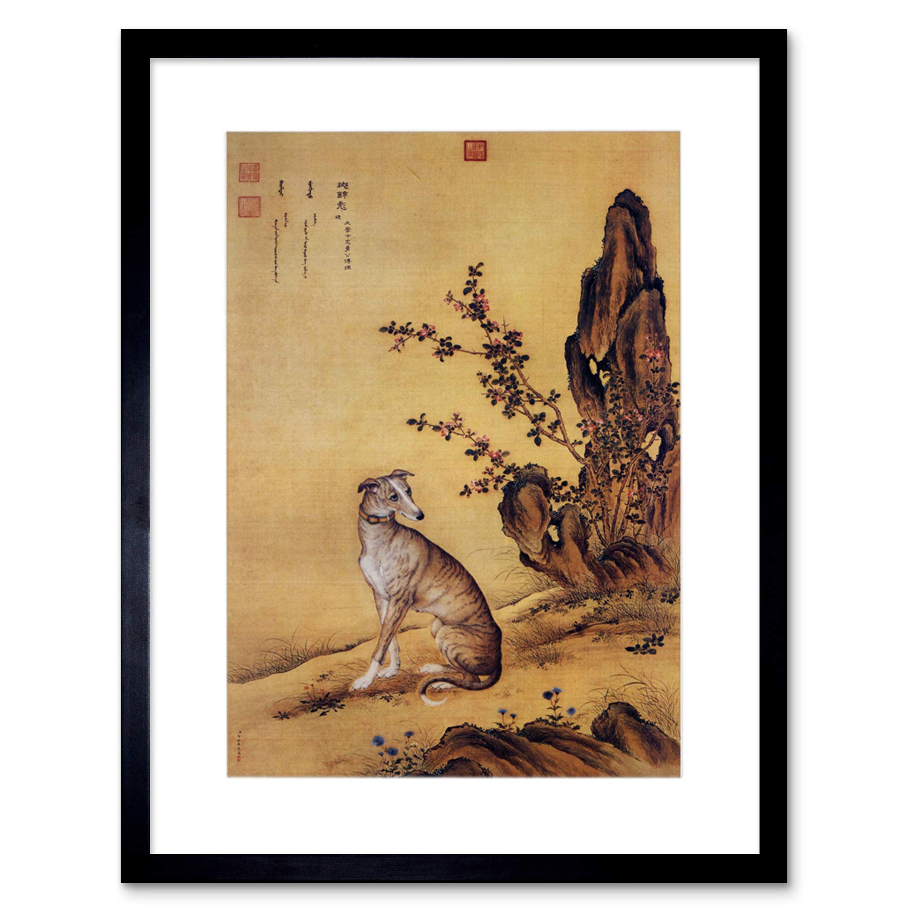 Wee Blue Coo Animal Castiglione Prized Dogs Banjinbiao Greyhound Framed Wall Art Print