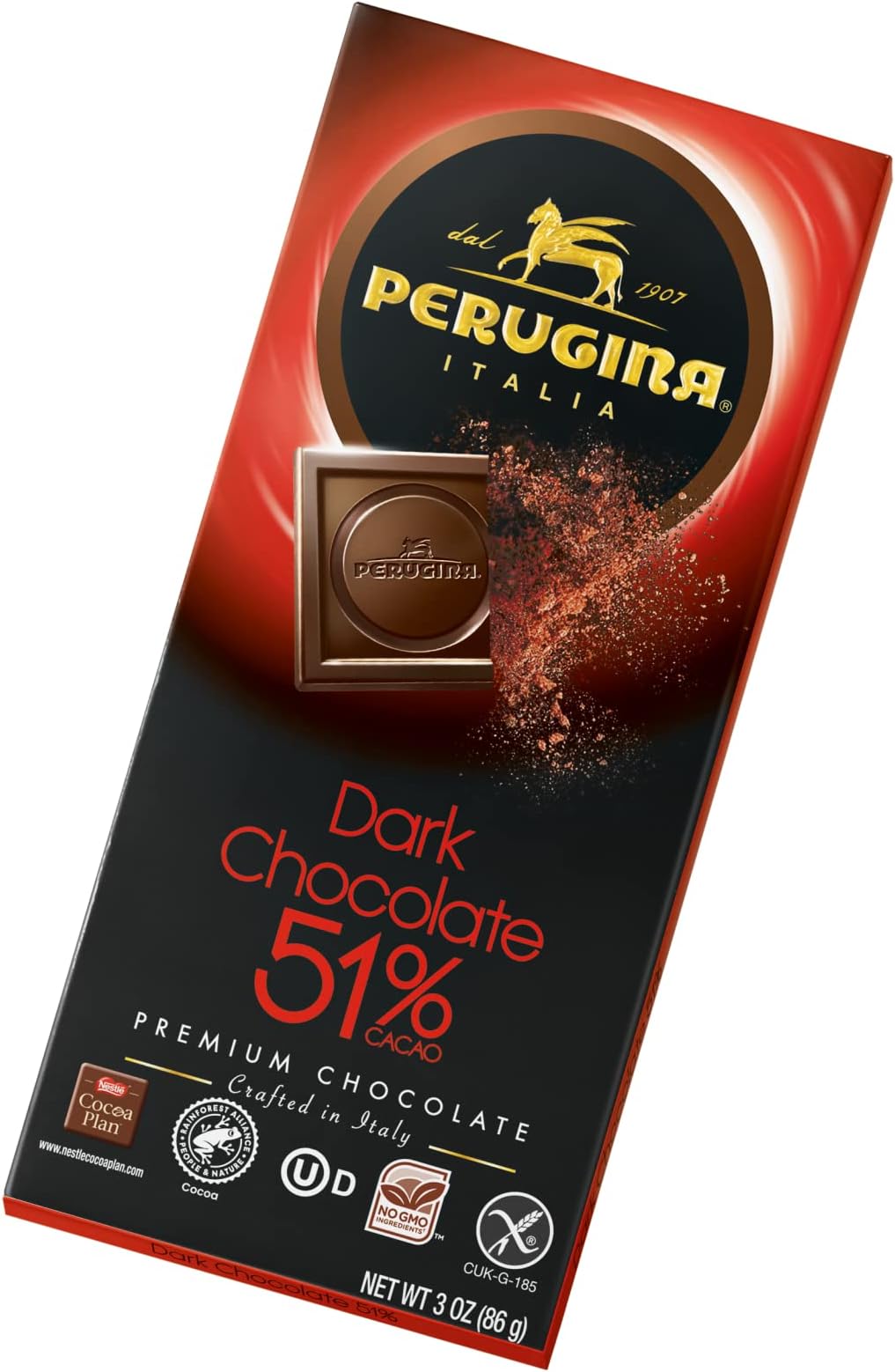 Dark Chocolate 51% Bar, 3 oz 12 Count(Pack of 1)
