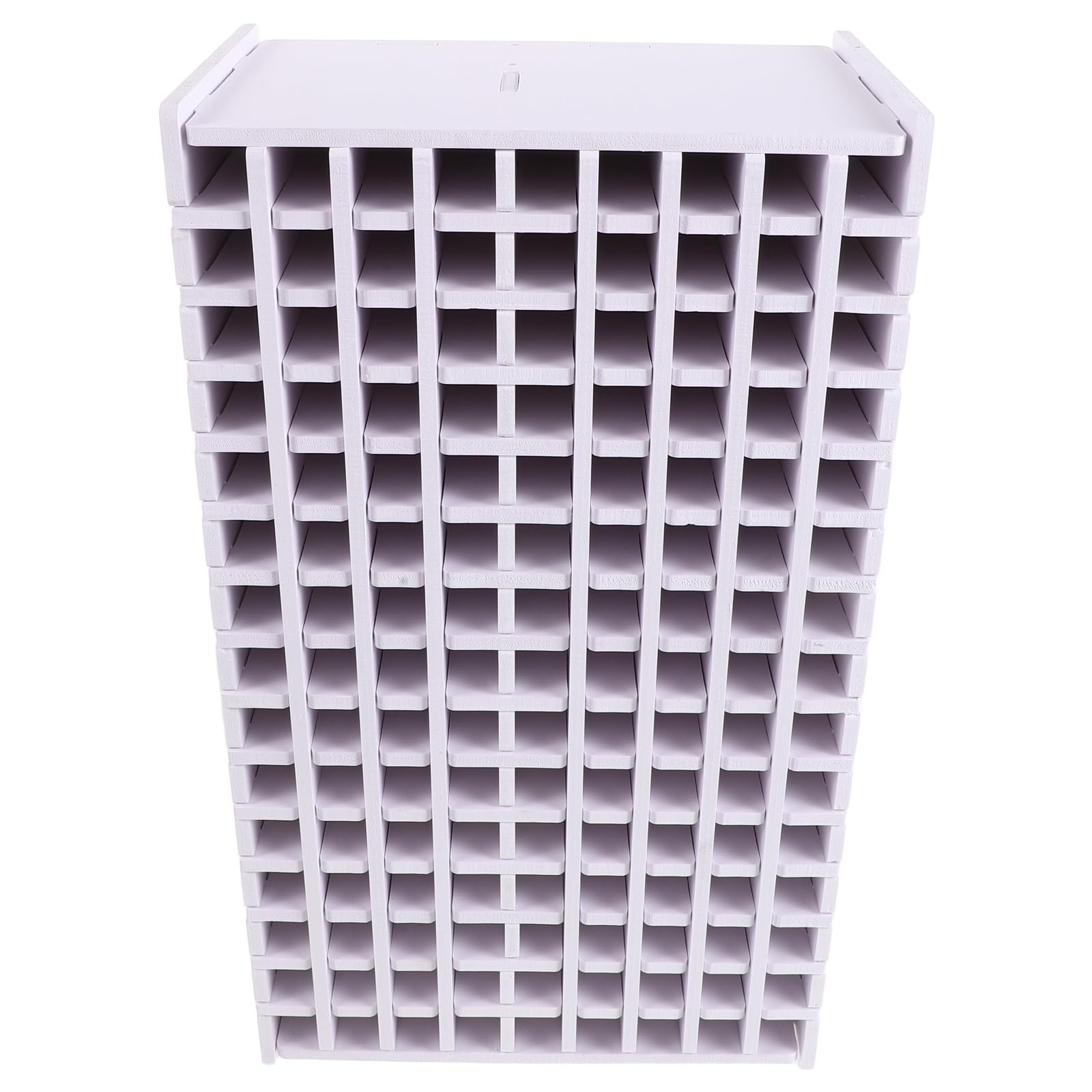 Rangement feutres bois blanc et organiseur de bureau empilable