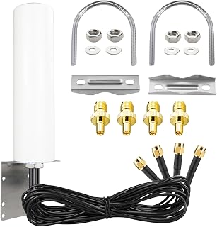 4x4 MIMO 4G LTE 5G Antenne 600-6000 MHz Rundstrahl-WLAN-Antenne mit SMA TS9-Anschluss 3 m RG58-Kabel für T-Mobile Home Internet Verizon AT&T Modem Router Gateways Hotspot Mobilfunk