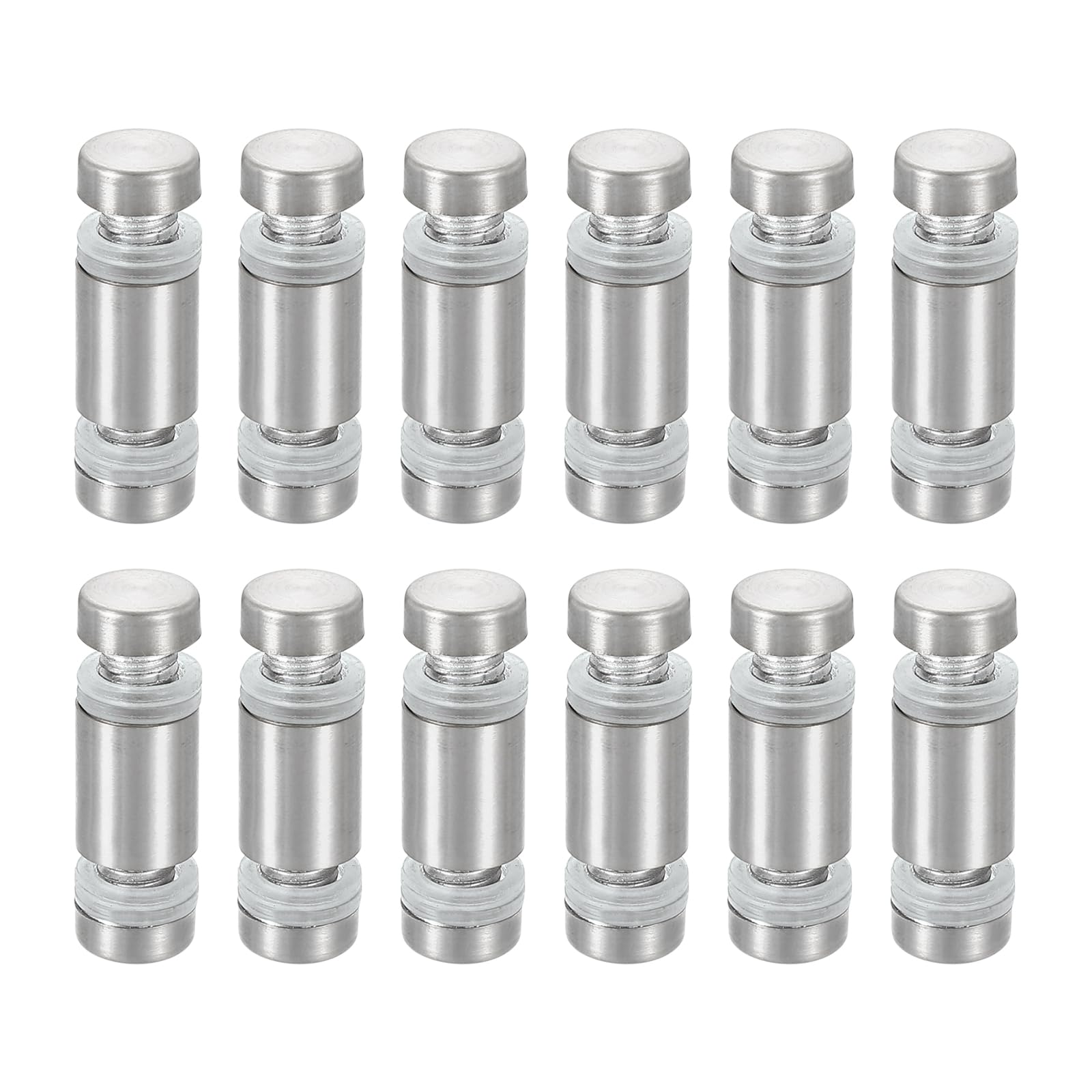 Vis entretoise double tête acier inoxydable pour support panneau verre acrylique mural uxcell