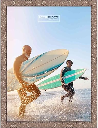 Miniatura 4 de Marco de fotos de madera de peltre adornado de 24 x 36 pulgadas con plexiglás acrílico UV, parte trasera de tablero de espuma y accesorios incluidos