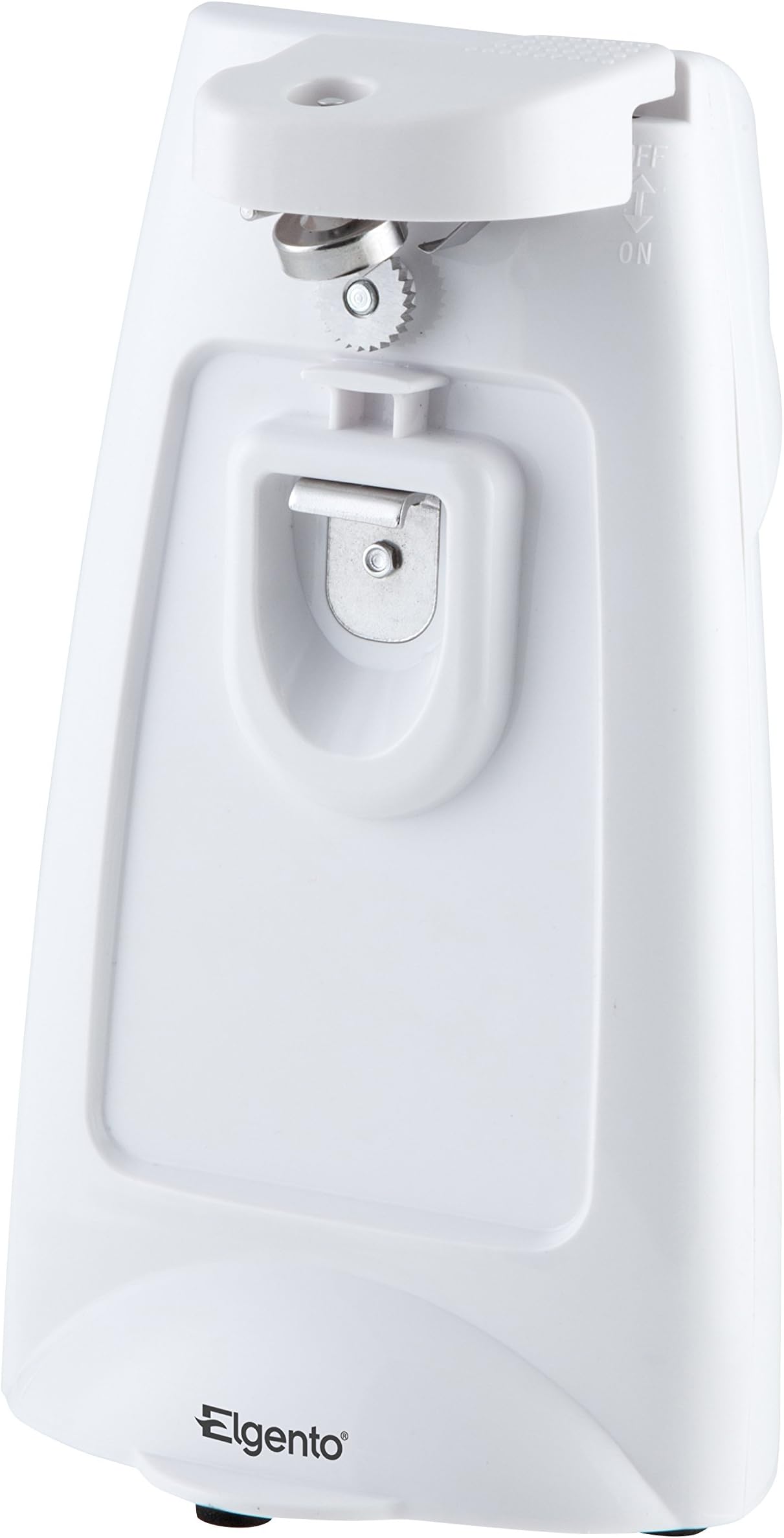 Elgento Can and Bottle Opener with Intergrated Knife Sharpen 80 W - White