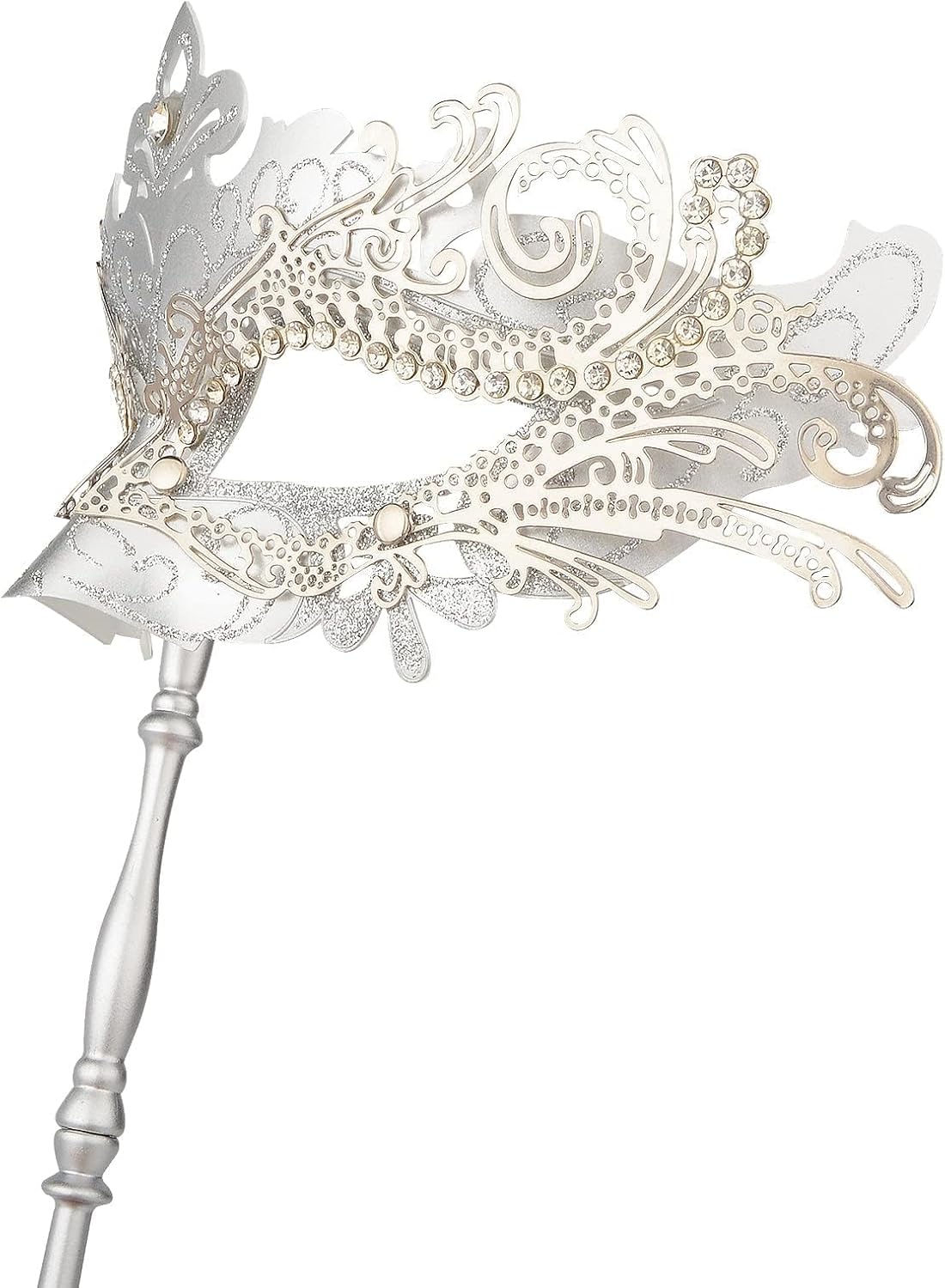 Hoshin Masquerade Mask with Stick, Mardi Gras Deecorations Venetian Masks for Womens - Image 4
