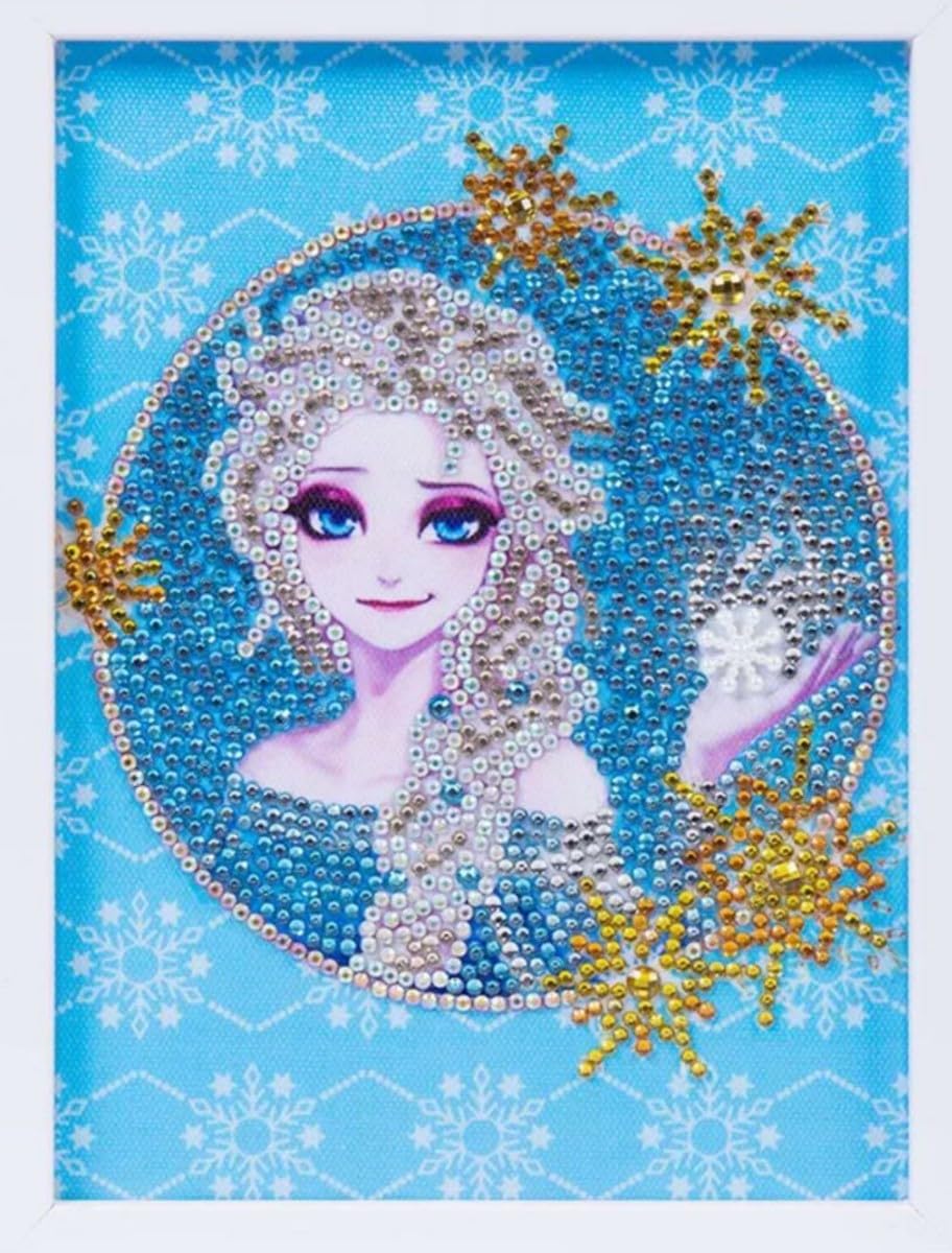 Amazon.co.jp: ダイヤモンドアート キット フレーム付き 初心者 エルサ