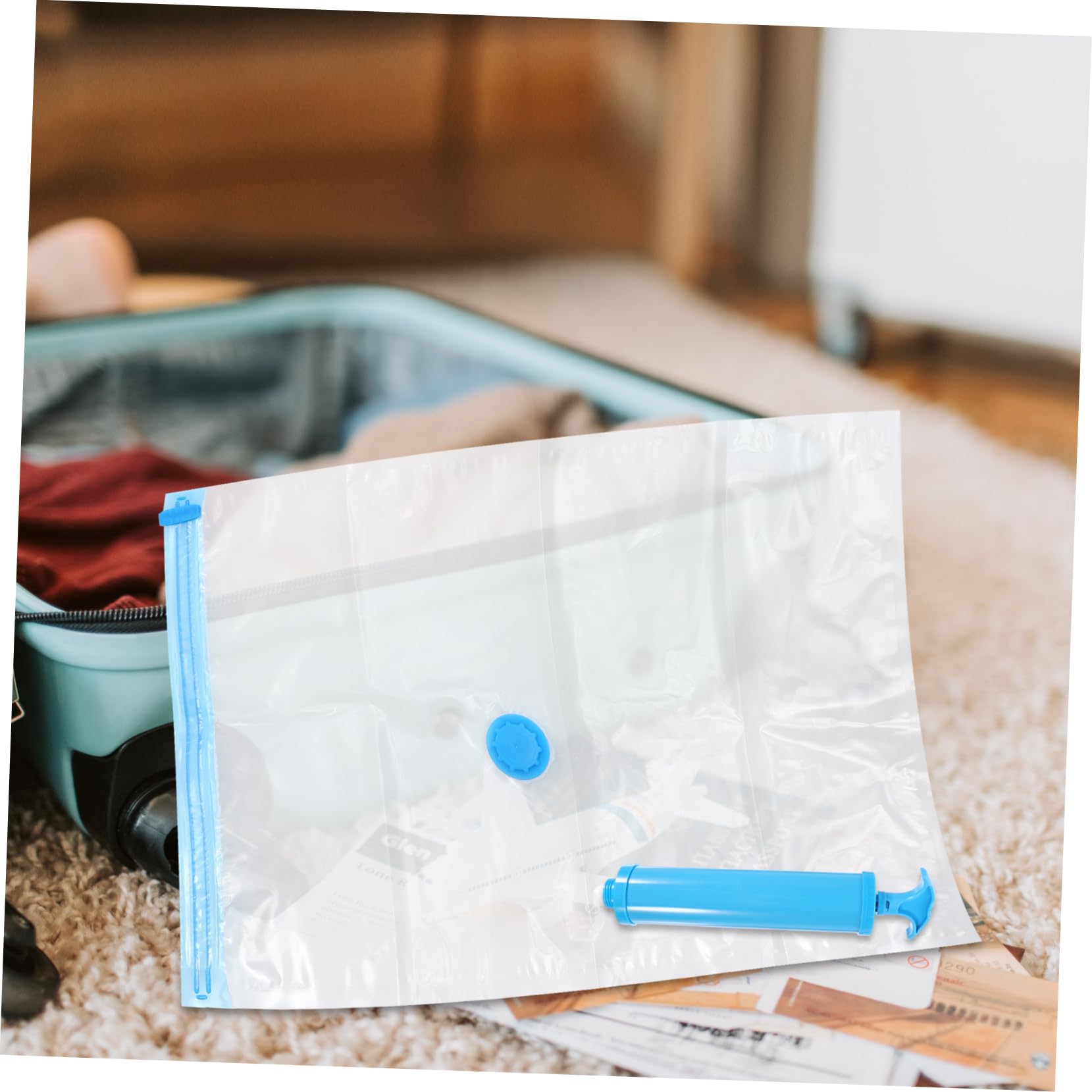 Zerodeko Vakuum-kompressionsbeutel Mit Handpumpe Für Kleidung Und Bettdecken Platzsparende Aufbewahrungsbeutel Aus Pa Pe-material Stapelbar Für Umzüge Und Reisen