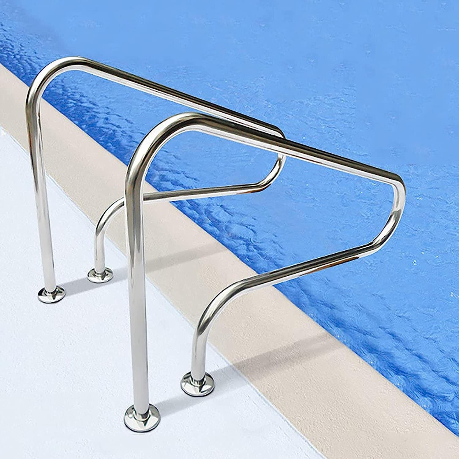 Swimming Pool Safety Hand Rail Pool Handrail Handle Grab Rails Swimming Pool Rail Pool Railing 2Pcs Humanized Pool Rail,Swimming Pool Handrail Proof Safety Handrails for Inground Pool Entry