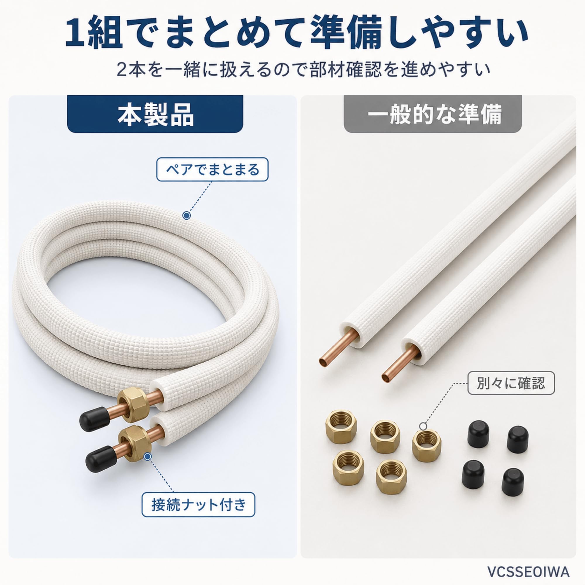 Amazon.co.jp: エアコン用銅管 ペアコイル 2分3分 2分4分 3m 4m 5mから