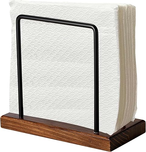 Servilletero para servilleteros de mesa para servilleteros de cocina, servilletero de madera para mesa servilletero rústico servilletero de pie