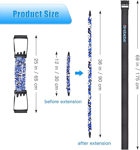Miniatura 3 de Brebebe Bandas de asistencia para dominadas, expansor de pecho, bandas de resistencia con asas, látex natural, carga de 200 libras, para barbilla,